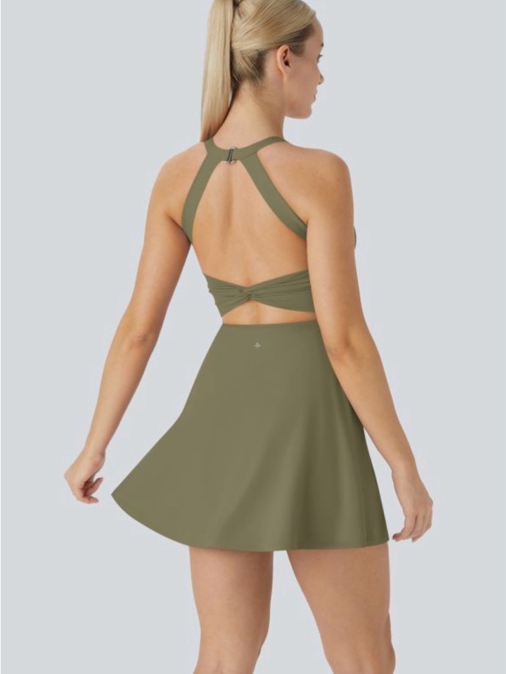 HALARA SoftlyZero Airy Backless Twisted Cool Touch Dance Active Dress-Easy - Picture 5 of 5